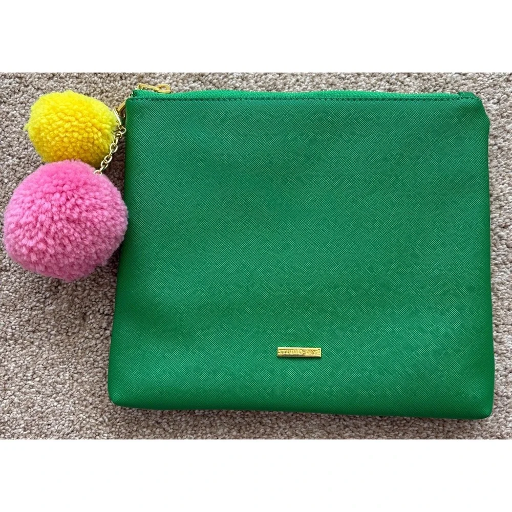 Bundle NWOT Studio DIY Can't Clutch This Zip Pouch Ice Cream Pink & Cactus Green
